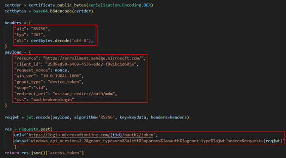 Device JWT Assertion