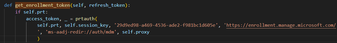 Get Enrollment Token