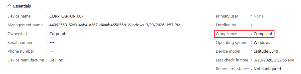 Compliant NotApplicable 1
